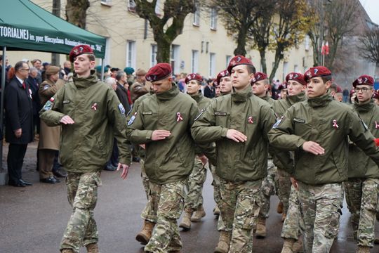 Zdjęcie z uroczystości niepodległościowych w Ciechanowie