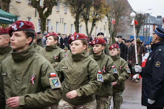 Zdjęcie z uroczystości niepodległościowych w Ciechanowie