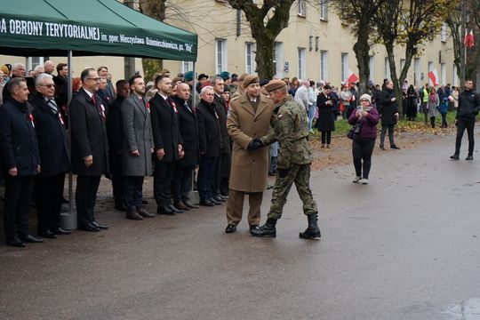 Zdjęcie z uroczystości niepodległościowych w Ciechanowie