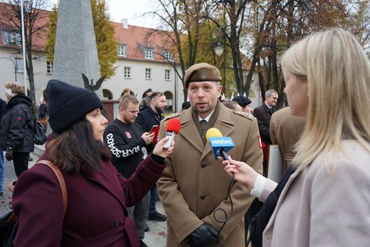 Zdjęcie z uroczystości niepodległościowych w Ciechanowie