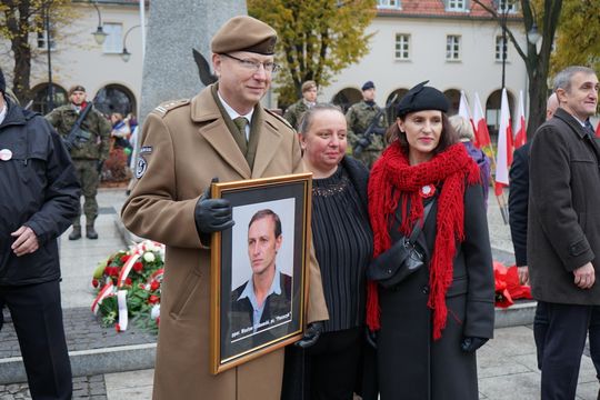 Zdjęcie z uroczystości niepodległościowych w Ciechanowie