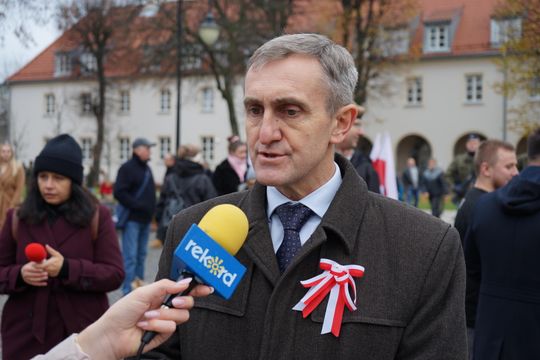 Zdjęcie z uroczystości niepodległościowych w Ciechanowie