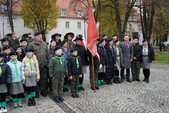Zdjęcie z uroczystości niepodległościowych w Ciechanowie