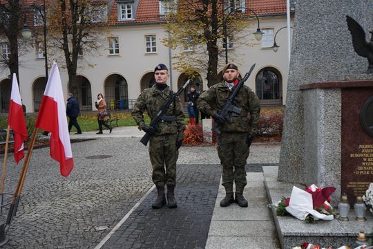 Zdjęcie z uroczystości niepodległościowych w Ciechanowie