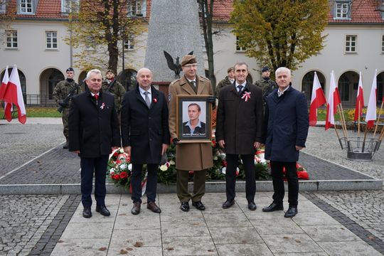 Zdjęcie z uroczystości niepodległościowych w Ciechanowie
