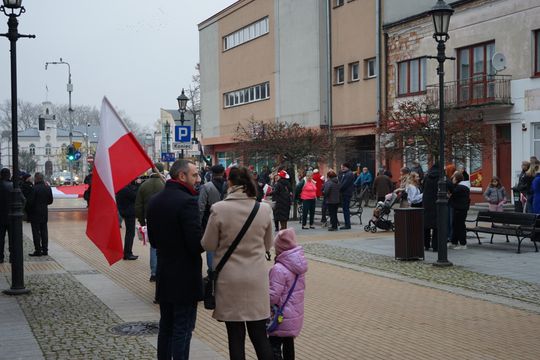 Zdjęcie z uroczystości niepodległościowych w Ciechanowie