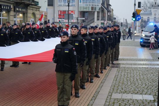 Zdjęcie z uroczystości niepodległościowych w Ciechanowie