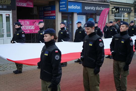 Zdjęcie z uroczystości niepodległościowych w Ciechanowie