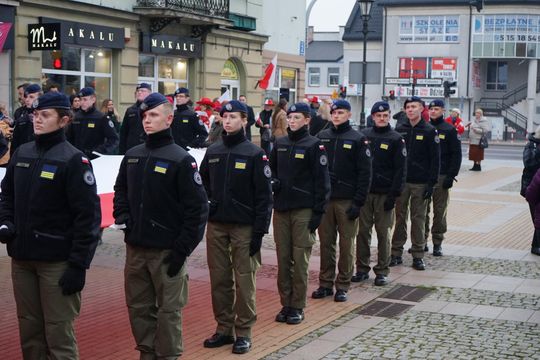 Zdjęcie z uroczystości niepodległościowych w Ciechanowie