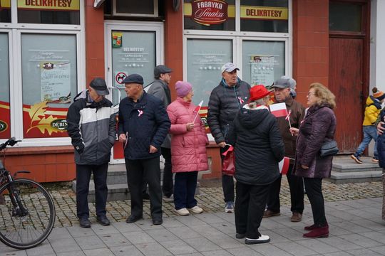Zdjęcie z uroczystości niepodległościowych w Ciechanowie