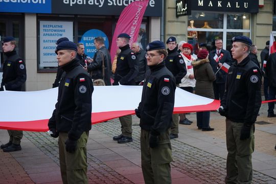 Zdjęcie z uroczystości niepodległościowych w Ciechanowie