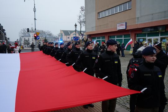 Zdjęcie z uroczystości niepodległościowych w Ciechanowie