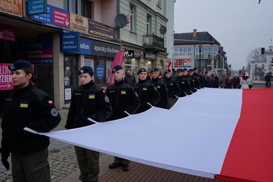 Zdjęcie z uroczystości niepodległościowych w Ciechanowie