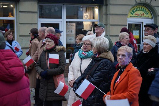 Zdjęcie z uroczystości niepodległościowych w Ciechanowie