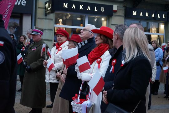 Zdjęcie z uroczystości niepodległościowych w Ciechanowie
