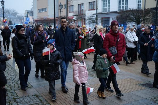 Zdjęcie z uroczystości niepodległościowych w Ciechanowie