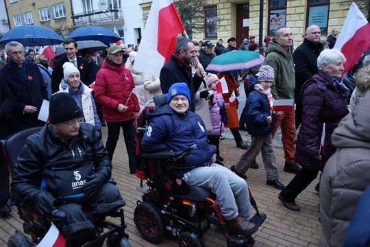 Zdjęcie z uroczystości niepodległościowych w Ciechanowie