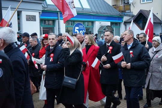 Zdjęcie z uroczystości niepodległościowych w Ciechanowie