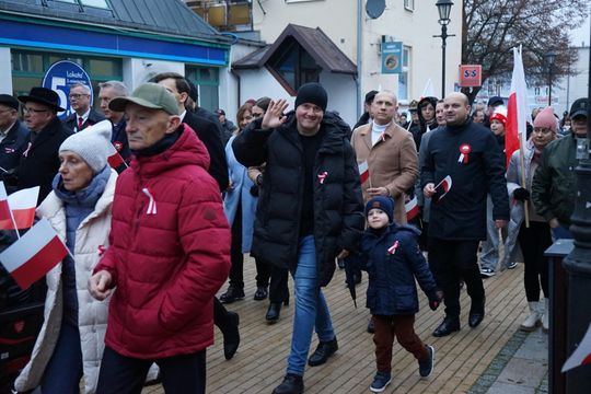 Zdjęcie z uroczystości niepodległościowych w Ciechanowie