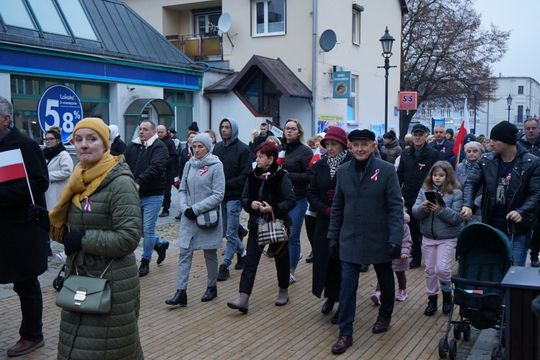 Zdjęcie z uroczystości niepodległościowych w Ciechanowie