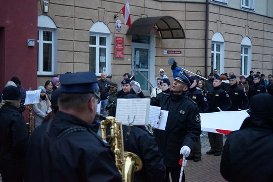 Zdjęcie z uroczystości niepodległościowych w Ciechanowie