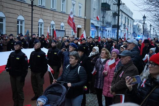 Zdjęcie z uroczystości niepodległościowych w Ciechanowie