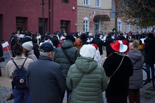 Zdjęcie z uroczystości niepodległościowych w Ciechanowie