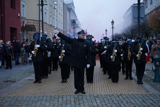 Zdjęcie z uroczystości niepodległościowych w Ciechanowie