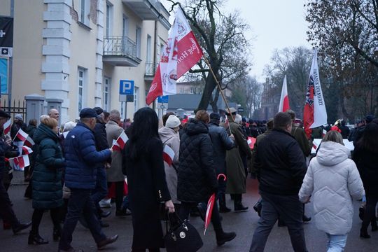 Zdjęcie z uroczystości niepodległościowych w Ciechanowie