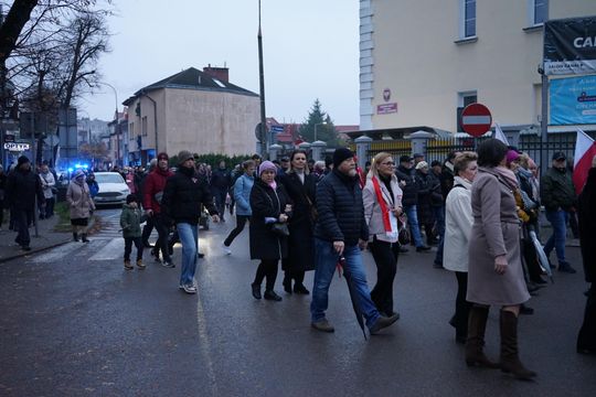 Zdjęcie z uroczystości niepodległościowych w Ciechanowie