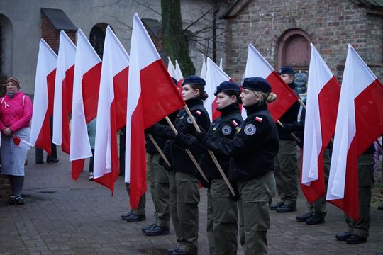Zdjęcie z uroczystości niepodległościowych w Ciechanowie