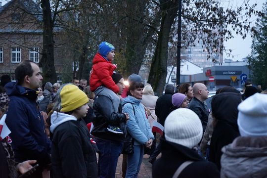 Zdjęcie z uroczystości niepodległościowych w Ciechanowie