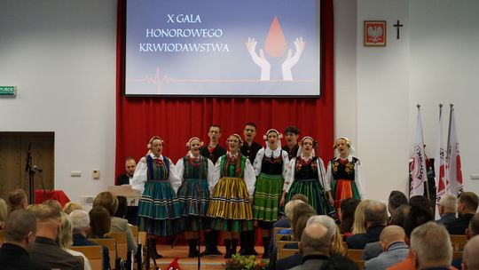 Zdjęcie z X Gali Honorowego Krwiodawstwa w Ciechanowie