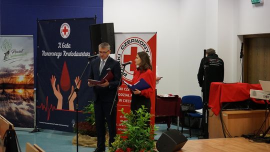 Zdjęcie z X Gali Honorowego Krwiodawstwa w Ciechanowie