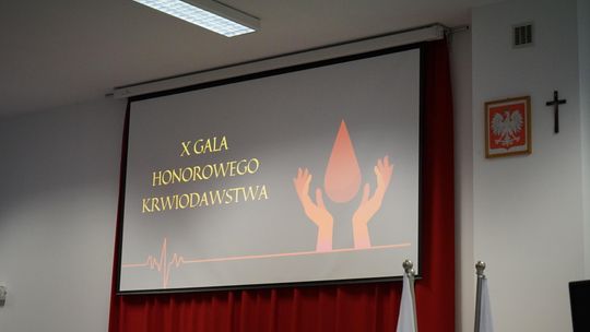 Zdjęcie z X Gali Honorowego Krwiodawstwa w Ciechanowie