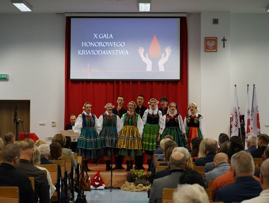 Zdjęcie z X Gali Honorowego Krwiodawstwa w Ciechanowie