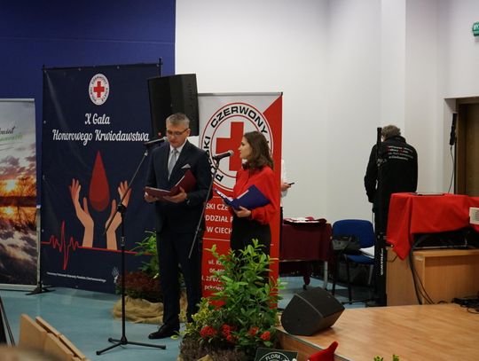 Zdjęcie z X Gali Honorowego Krwiodawstwa w Ciechanowie
