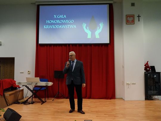 Zdjęcie z X Gali Honorowego Krwiodawstwa w Ciechanowie
