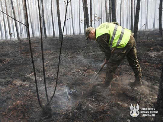 Wojskowa operacja przeciwpożarowa na Mazowszu