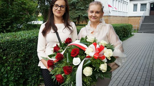 Uczestnicy obchodów 82. rocznicy Powstania Warszawskiego w Ciechanowie