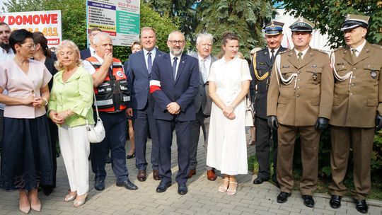 Uczestnicy obchodów 82. rocznicy Powstania Warszawskiego w Ciechanowie