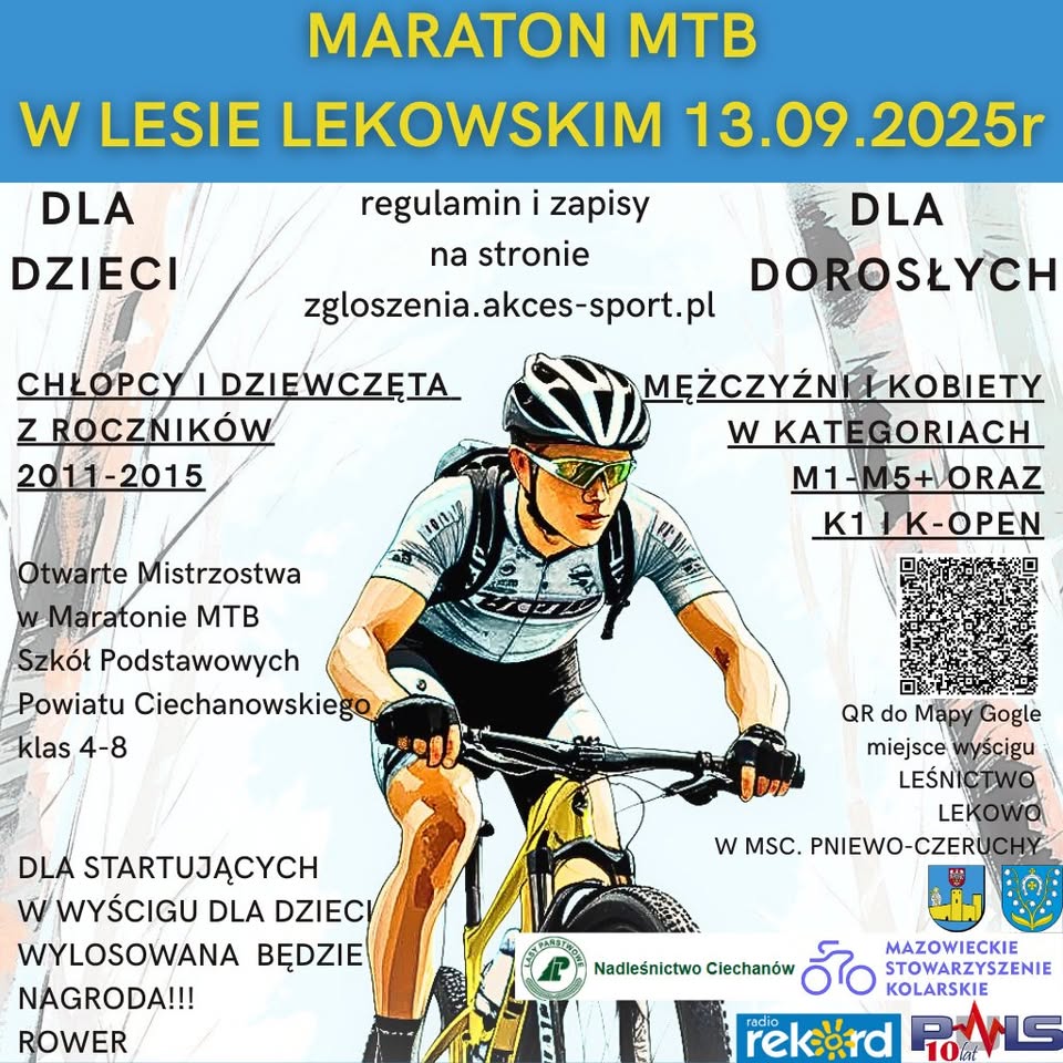 Plakat o Maratonie MTB