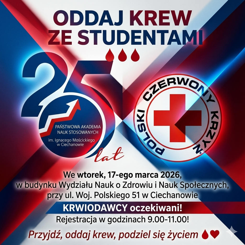 Plakat Oddaj Krew ze Studentami